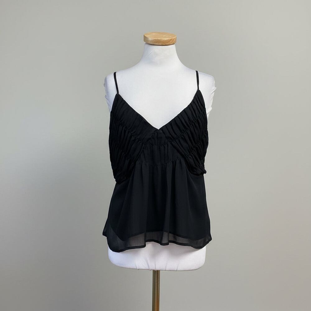 Robert Rodriguez black chiffon tank, size XL, NEW WITH TAGS!